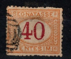 Italy S 8  1870-74  Postage Due 40c Ochre And Carmine,used, Thin - Marcophilie