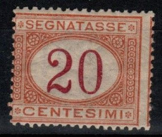 Italy S 22  1890-94 Postage Due 20c Orange And Carmine,Mint Never Hinged - Marcophilie