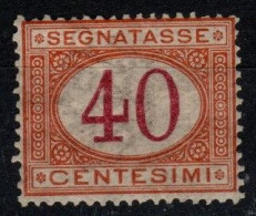 Italy S 24  1890-94 Postage Due 40c Orange And Carmine,Mint Never Hinged - Marcophilia