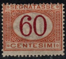 Italy S 26  1890-94 Postage Due 60c Orange And Carmine,Mint Never Hinged - Marcophilia