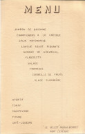 MENU Banquet Des Pompiers  1968  LE SELECT Maison BORDET PONT L EVEQUE - Menu