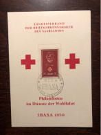 SAAR FDC CARD 1950 YEAR RED CROSS HEALTH MEDICINE STAMPS - FDC