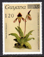 GUYANA - 1988 REICHENBACHIA ORCHIDS 120 ON 35 OVERPRINT PLATE 45 SERIES 2 FINE MNH ** SG 2371 - Guyana (1966-...)