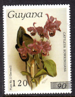 GUYANA - 1988 REICHENBACHIA ORCHIDS 120 ON 90 OVERPRINT PLATE 2 SERIES 2 FINE MNH ** SG 2426 - Guyane (1966-...)