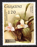 GUYANA - 1988 REICHENBACHIA ORCHIDS 120 ON 85 OVERPRINT PLATE 18 SERIES 2 FINE MNH ** SG 2420 - Guyana (1966-...)