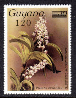 GUYANA - 1988 REICHENBACHIA ORCHIDS 120 ON 30 OVERPRINT PLATE 30 SERIES 2 FINE MNH ** SG 2363 - Guyane (1966-...)