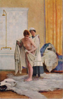 SCHNEIDER: Après Le Bain [ Femme Nue Nude Baignoire Bathtub CPA Allemande ] HY032 - Non Classés