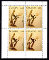 GUYANA - 1988 SANDERS REICHENBACHIA ORCHID FLOWERS 31st ISSUE IN SHEETLET OF 4 FINE MNH ** SG 2328 X 4 - Guyana (1966-...)