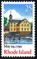 USA 1990 Constitution Bicentenary-Rhode Island Stamp #2348 Architecture Bridge Church - Bridges