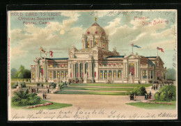 Lithographie St. Louis, Wold`s Fair 1904, Missouri State Building, Halt Gegen Das Licht Mit Leuchtenden Fenstern  - Exhibitions