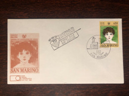 SAN MARINO FDC COVER 1986 YEAR UNICEF CHILD HEALTH MEDICINE STAMPS - FDC