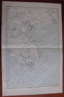 Vietnam Cambodge Tonkin : Trois Grandes Cartes Par Mager (1890) - Mapas Geográficas