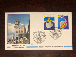 SAN MARINO FDC COVER 1998 YEAR DAY OF SICK HEALTH MEDICINE STAMPS - FDC