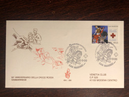 SAN MARINO FDC COVER 1999 YEAR RED CROSS HEALTH MEDICINE STAMPS - FDC