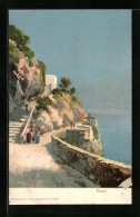 Artista-Cartolina Capri, Strasse An Der Steilküste  - Autres & Non Classés