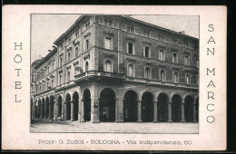 Cartolina Bologna, Hotel San Marco, Via Indipendenza 60  - Bologna