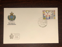 SAN MARINO FDC COVER 2014 YEAR SPECIAL OLYMPIC PARALYMPIC DISABLED SPORTS HEALTH MEDICINE STAMPS - FDC