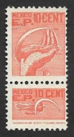 SE)MEXICO  10C FISCAL STAMP WITH LABEL, MINT - Mexico