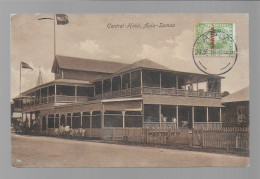 Central Hotel Apia Samoa édit. A. Tattersali Stamp Timbre New Zealand Surchargé Samoa - Samoa