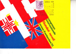 ITALIA   1973 -annullo Speciale "Congresso Int. Filatelisti Navali" - Stresa - Expositions Philatéliques