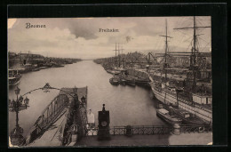 AK Bremen, Landungsbrücke Im Freihafen, Segelschiffe Am Quai  - Autres & Non Classés
