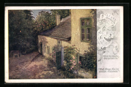 Künstler-AK Deutscher Schulverein Nr. 1317: Wolf Heyse: Aus Dem Spanischen Liederbuche, Bauernhaus Mit Rosenbüschen  - Guerre 1914-18