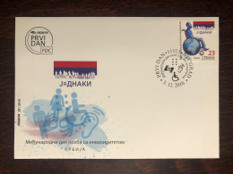 SERBIA FDC COVER 2018 YEAR DISABLED PEOPLE HEALTH MEDICINE STAMPS - Serbien