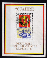 20 Jahre DDR, Block ** - Autres & Non Classés