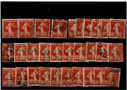 FRANCE ,"Seminatrice" ,10c. 30 Pezzi Usati Di Cui ,2 PERFIN ,qualita Ottima - Used Stamps