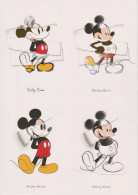 T07008 Japan Disney The Art Of Mickey Mouse Postcard 4 Pcs - Sonstige & Ohne Zuordnung