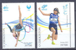 2024. Uzbekistan, Sport, Champions Of 19th Asian Para Games, Hanghzhou'2022, 2v, Mint/** - Oezbekistan