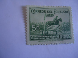 ECUADOR  MLN STAMPS OLIM9IADA 1938   HORSHING - Equateur