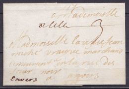 L. Datée 2 Avril 1706 De LILLE Pour ANVERS - Man. "delille" - Port "3" & Man. "Envers" - 1621-1713 (Paesi Bassi Spagnoli)