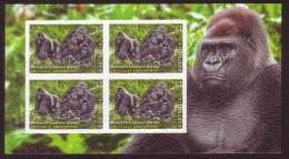 Australia IMPERF S/S Printed With Flocking (200 Exist) - Gorillal - Unusual - Read Description - Mint Stamps