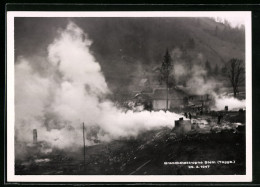 AK Stein / Toggb., Brandkatastrophe 29.03.1947, Brennende Häuser  - Stein