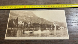 1931 MDS HORS-BORD DE M. DACCO LARROS LAC DE GARDE - Collections