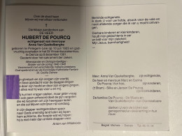 Devotie DP - Overlijden Hubert De Pourcq Echtg Van Quekelberghe - Petegem-Leie 1923 - Deinze 1991 - Oudstrijder '40-'45 - Décès