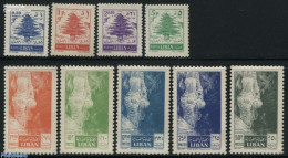 Lebanon 1955 Definitives 9v, Mint NH, Nature - Trees & Forests - Rotary, Lions Club