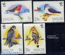 Malta 1987 Birds 4v, Mint NH, Nature - Various - Birds - Birds Of Prey - Mills (Wind & Water) - Mühlen