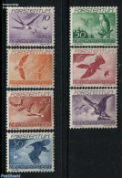 Liechtenstein 1939 Airmail Definitives, Birds 7v, Mint NH, Nature - Birds - Birds Of Prey - Nuevos