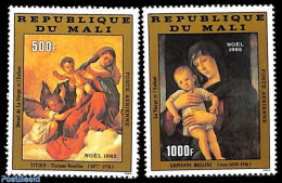 Mali 1982 Christmas 2v, Mint NH, Religion - Christmas - Art - Paintings - Noël