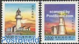 Taiwan 1992 Lighthouses 2v, Mint NH, Various - Lighthouses & Safety At Sea - Fari