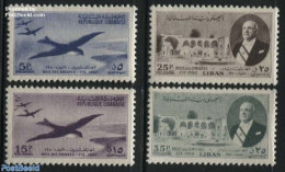 Lebanon 1950 Emigrants Congres 4v, Airmail, Mint NH, Nature - Birds - Liban