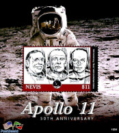 Nevis 2019 Apollo 11 S/s, Mint NH, Transport - Space Exploration - St.Kitts Und Nevis ( 1983-...)