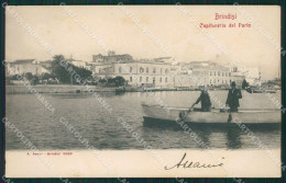 Brindisi Città Capitaneria Di Porto Barca Cartolina XB0759 - Brindisi