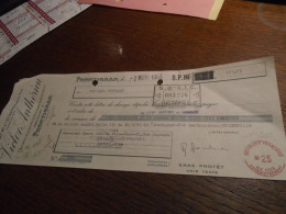 1963 - HERAULT ( Frontignan) Pour AVEYRON Decazeville ) OBL / ROUGE+ TAMPON FISCAL  A  25 FRANCS + 3 Photos - Lettres & Documents