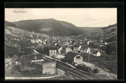 AK Alpirsbach, Blick Auf Den Bahnhof Und Nach Der Stadt  - Alpirsbach
