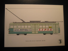 Tranvia Serie 1215/1310 Maquitrans 1944 Advertising LACAS Y PINTURAS SA LIPSA Tram Tramway Postcard SPAIN Barcelona TB - Tram