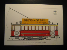 Tranvia Serie 612/9 Seiscientos 1937 Advertising ELECTRO AUTO DIESEL Tram Tramway Postcard SPAIN Barcelona TB - Strassenbahnen