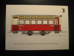 Tranvia Remolque Tipo Cerrados Rectos 1917 Tram Tramway Postcard SPAIN Barcelona TB - Tramways